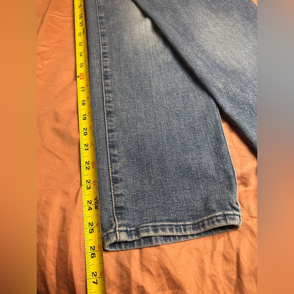 7 FOR ALL MANKIND Alexa Cropped High Waisted Straight Leg Vintage Wash Womens 28 - Picture 10 of 15
